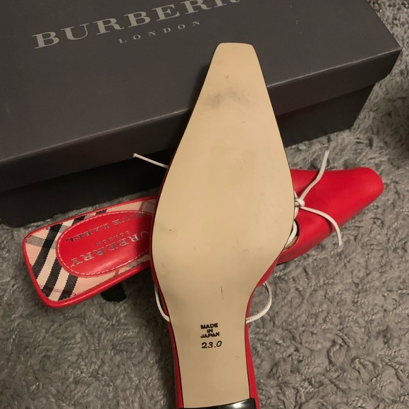 Burberry London Blue Label Kitten Heels Mules - Picture 3 of 4